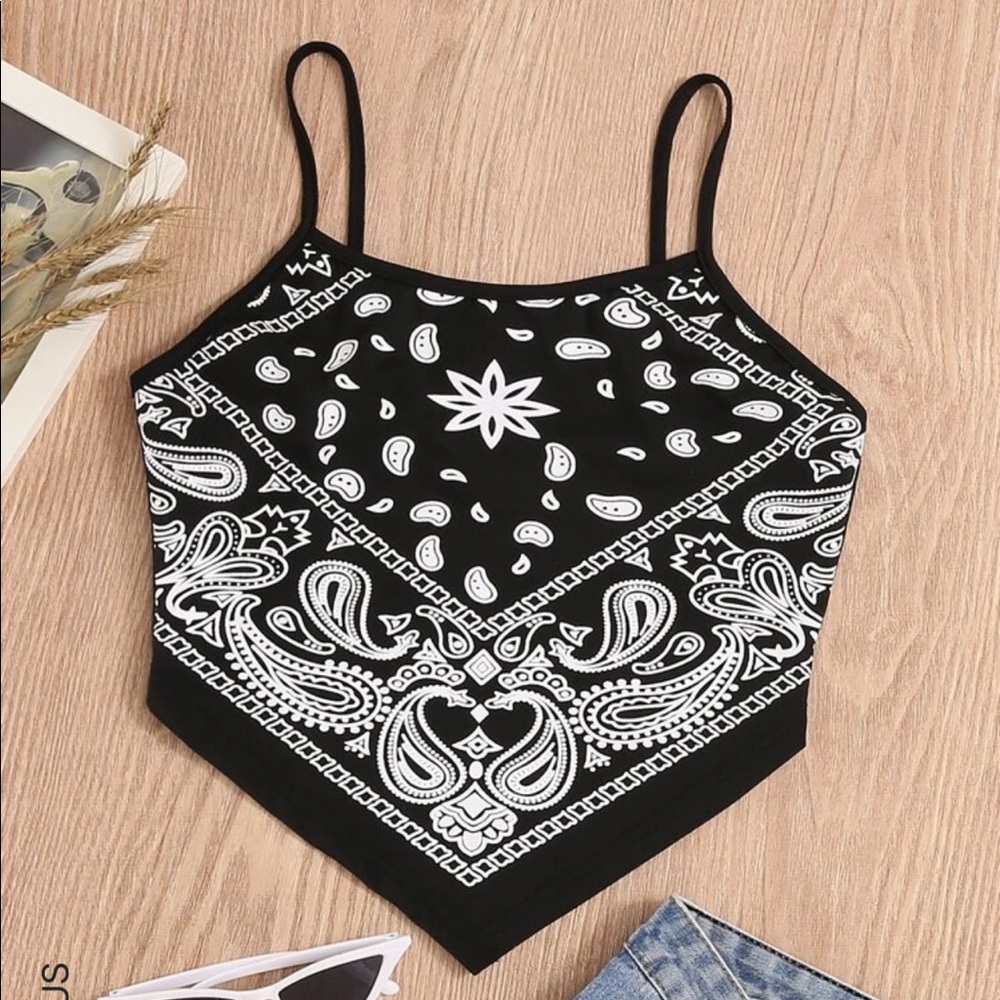 Asymmetric cami crop top